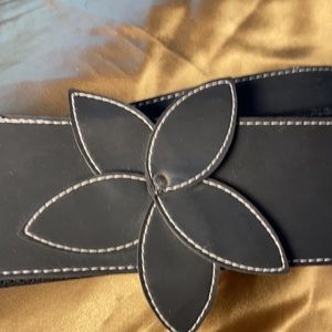 Vintage 1990s Wide Black Belt